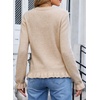 image:imageSidefeel Womens Ruffle Cropped Cardigan SweatersJet Stream