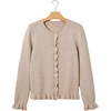 image:imageSidefeel Womens Ruffle Cropped Cardigan SweatersJet Stream