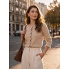 image:imageSidefeel Womens Ruffle Cropped Cardigan SweatersJet Stream