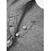 image:imageSidefeel Womens Ruffle Cropped Cardigan SweatersMedium Grey
