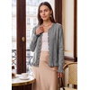 image:imageSidefeel Womens Ruffle Cropped Cardigan SweatersMedium Grey