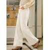 image:imageSidefeel Womens Wide Leg Corduroy Pants High Waisted Baggy TrousersApricot