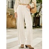 image:imageSidefeel Womens Wide Leg Corduroy Pants High Waisted Baggy TrousersApricot