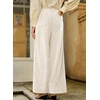 image:imageSidefeel Womens Wide Leg Corduroy Pants High Waisted Baggy TrousersApricot