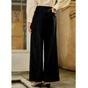image:imageSidefeel Womens Wide Leg Corduroy Pants High Waisted Baggy TrousersBlack