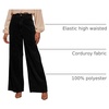image:imageSidefeel Womens Wide Leg Corduroy Pants High Waisted Baggy TrousersBlack
