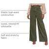 image:imageSidefeel Womens Wide Leg Corduroy Pants High Waisted Baggy TrousersGreen