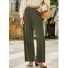 image:imageSidefeel Womens Wide Leg Corduroy Pants High Waisted Baggy TrousersGreen