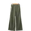 image:imageSidefeel Womens Wide Leg Corduroy Pants High Waisted Baggy TrousersGreen