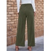 image:imageSidefeel Womens Wide Leg Corduroy Pants High Waisted Baggy TrousersGreen
