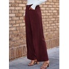 image:imageSidefeel Womens Wide Leg Corduroy Pants High Waisted Baggy TrousersRacing Red