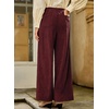 image:imageSidefeel Womens Wide Leg Corduroy Pants High Waisted Baggy TrousersRacing Red