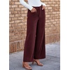 image:imageSidefeel Womens Wide Leg Corduroy Pants High Waisted Baggy TrousersRacing Red