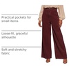 image:imageSidefeel Womens Wide Leg Corduroy Pants High Waisted Baggy TrousersRacing Red
