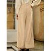 image:imageSidefeel Womens Wide Leg Corduroy Pants High Waisted Baggy TrousersSmoke Gray