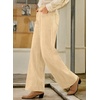 image:imageSidefeel Womens Wide Leg Corduroy Pants High Waisted Baggy TrousersSmoke Gray