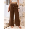 image:imageSidefeel Womens Wide Leg Corduroy Pants High Waisted Fall TrousersCoffee