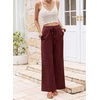 image:imageSidefeel Womens Wide Leg Corduroy Pants High Waisted Fall TrousersRacing Red