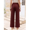 image:imageSidefeel Womens Wide Leg Corduroy Pants High Waisted Fall TrousersRacing Red