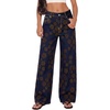 image:imageSidefeel Wide Leg Jeans for Women Flocking Flower High Waist Denim PantsBlue Brown