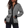 image:imageSidefeel Womens Button Down Plaid Cardigan Sweater Fall OutfitBlack