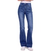 image:imageSidefeel Womens Flare Jeans High Waisted Boot Cut Wide Leg Denim PantsDark Blue