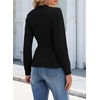 image:imageSidefeel Cardigan Sweaters for Women Long Sleeve Wave Lightweight SweatersBlack