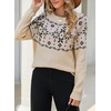 image:imageSidefeel Fair Isle Sweaters for Women Long Sleeve Sweaters Pullover TopsKhaki