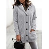 image:imageSidefeel Womens Cable Knit Fleece Lined Hood Cardigan SweatersGray