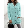 image:imageSidefeel Womens Cable Knit Fleece Lined Hood Cardigan SweatersHooded 21 Sky Blue