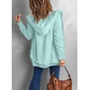image:imageSidefeel Womens Cable Knit Fleece Lined Hood Cardigan SweatersHooded 21 Sky Blue