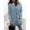 image:imageSidefeel Womens Cable Knit Fleece Lined Hood Cardigan SweatersHooded 22 Blue