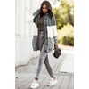 image:imageSidefeel Womens Cable Knit Fleece Lined Hood Cardigan SweatersHooded 22 Gray