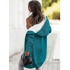 image:imageSidefeel Womens Cable Knit Fleece Lined Hood Cardigan SweatersHooded 23 Blue