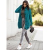 image:imageSidefeel Womens Cable Knit Fleece Lined Hood Cardigan SweatersHooded 23 Blue