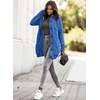 image:imageSidefeel Womens Cable Knit Fleece Lined Hood Cardigan SweatersHooded Blue