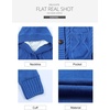 image:imageSidefeel Womens Cable Knit Fleece Lined Hood Cardigan SweatersHooded Blue