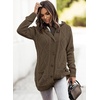 image:imageSidefeel Womens Cable Knit Fleece Lined Hood Cardigan SweatersHooded Brown