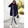 image:imageSidefeel Womens Cable Knit Fleece Lined Hood Cardigan SweatersHooded Deep Blue