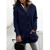 image:imageSidefeel Womens Cable Knit Fleece Lined Hood Cardigan SweatersHooded Deep Blue