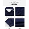image:imageSidefeel Womens Cable Knit Fleece Lined Hood Cardigan SweatersHooded Deep Blue