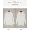 image:imageSidefeel Womens Cable Knit Fleece Lined Hood Cardigan SweatersHooded White