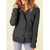 image:imageSidefeel Womens Cardigan Sweaters Hooded Fleece Lined CardigansDark Grey