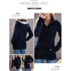 image:imageSidefeel Womens Cardigan Sweaters Hooded Fleece Lined CardigansNavy