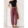 image:imageSidefeel Womens Drawstring Corduroy Barrel PantsViolet