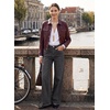 image:imageSidefeel Womens Fleece Lined Jeans Wide Leg High Waisted Denim PantsBlack