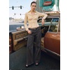 image:imageSidefeel Womens Fleece Lined Jeans Wide Leg High Waisted Denim PantsBlack