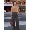 image:imageSidefeel Womens Fleece Lined Jeans Wide Leg High Waisted Denim PantsBlack