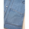 image:imageSidefeel Womens Jean Jacket Long Sleeve Ruffled Denim Jacket ShacketIceland Blue