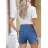 image:imageSidefeel Womens Jean Shorts Casual High Waisted Stretchy Summer Denim Shorts with PocketsSky Blue